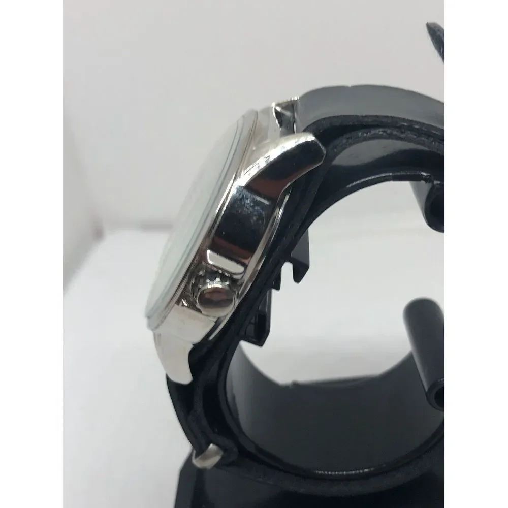 Fossil BQ1622 Men's Black Leather Analog White Dial Quartz Genuine Watch RK391